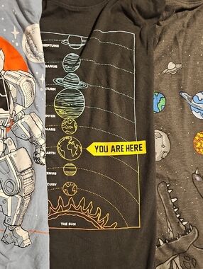 Lot Of 3 Space Themes Graphic Tees Boys Xxl- Multiple Brands.